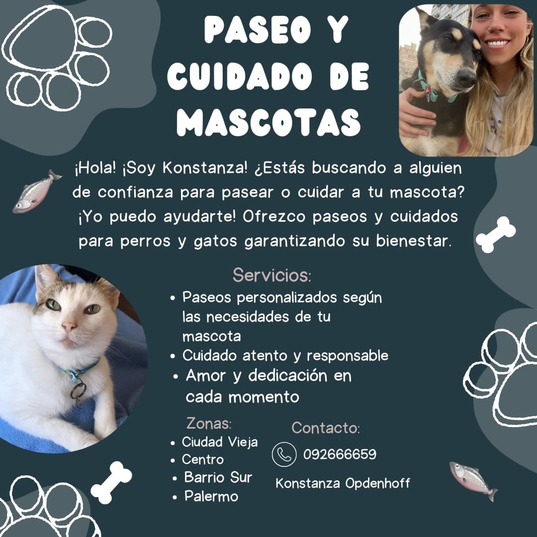 Servicio de Paseo para perros - Konstanza Opdenhoff en Montevideo, Montevideo, Uruguay - Paseadores de perros